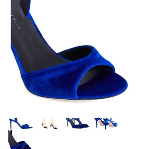 Giuseppe Zanotti Royal Blue Velvet Heels